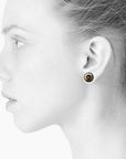 BLOOM ørestikker - BLACK/GOLD - SCHERNING smykker