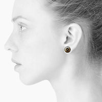 BLOOM ørestikker - BLACK/GOLD - SCHERNING smykker