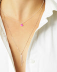 SIGN heart halskæde · NEON PINK