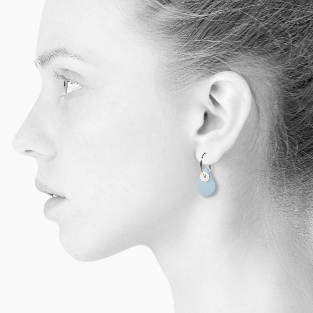 AURA drop øreringe - CLOUD/SILVER - SCHERNING smykker