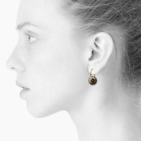 BLOOM øreringe - BLACK/GOLD - SCHERNING smykker