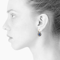 BLOOM øreringe - ROYAL BLUE/GOLD - SCHERNING smykker