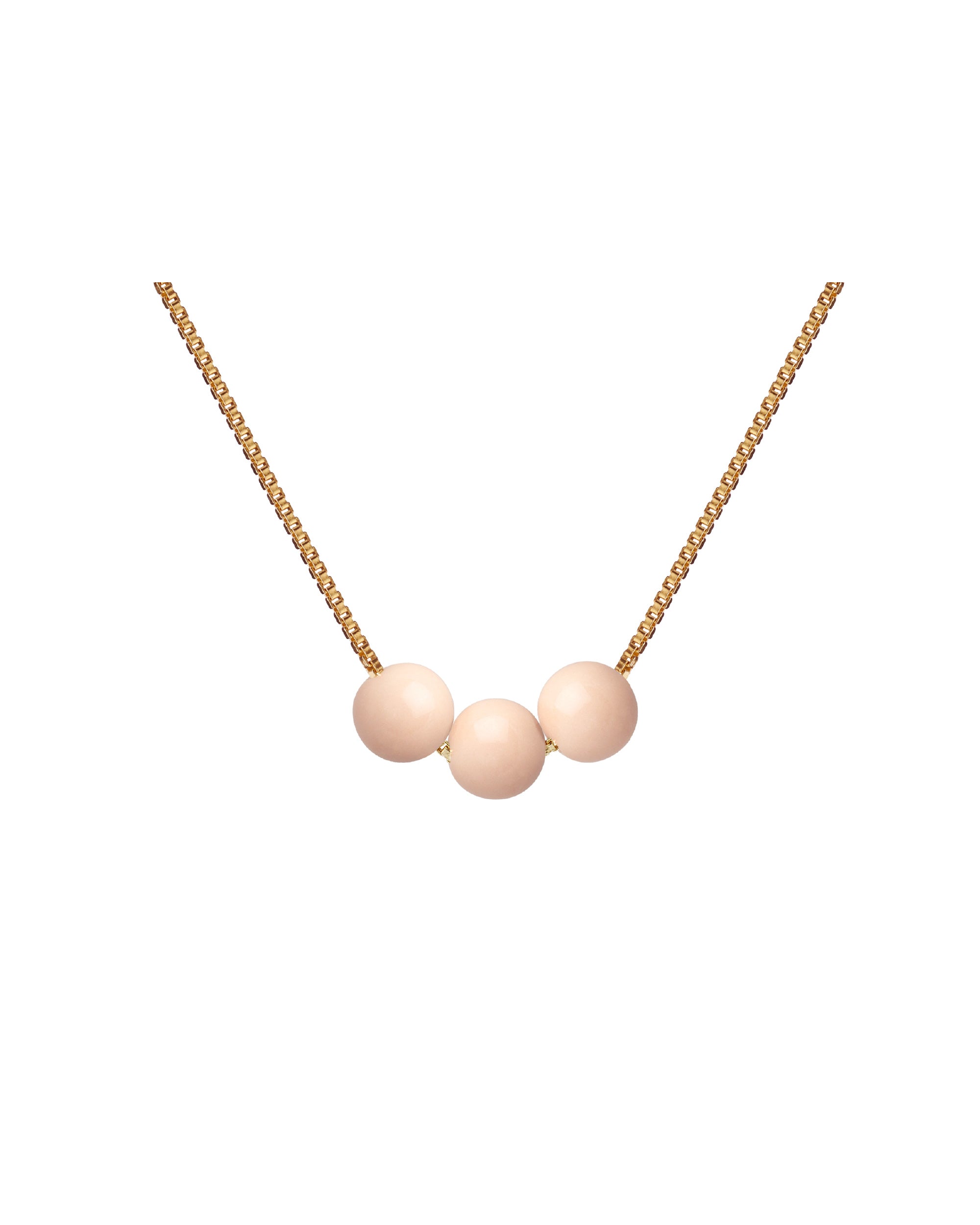GLOW trio halskæde · NUDE