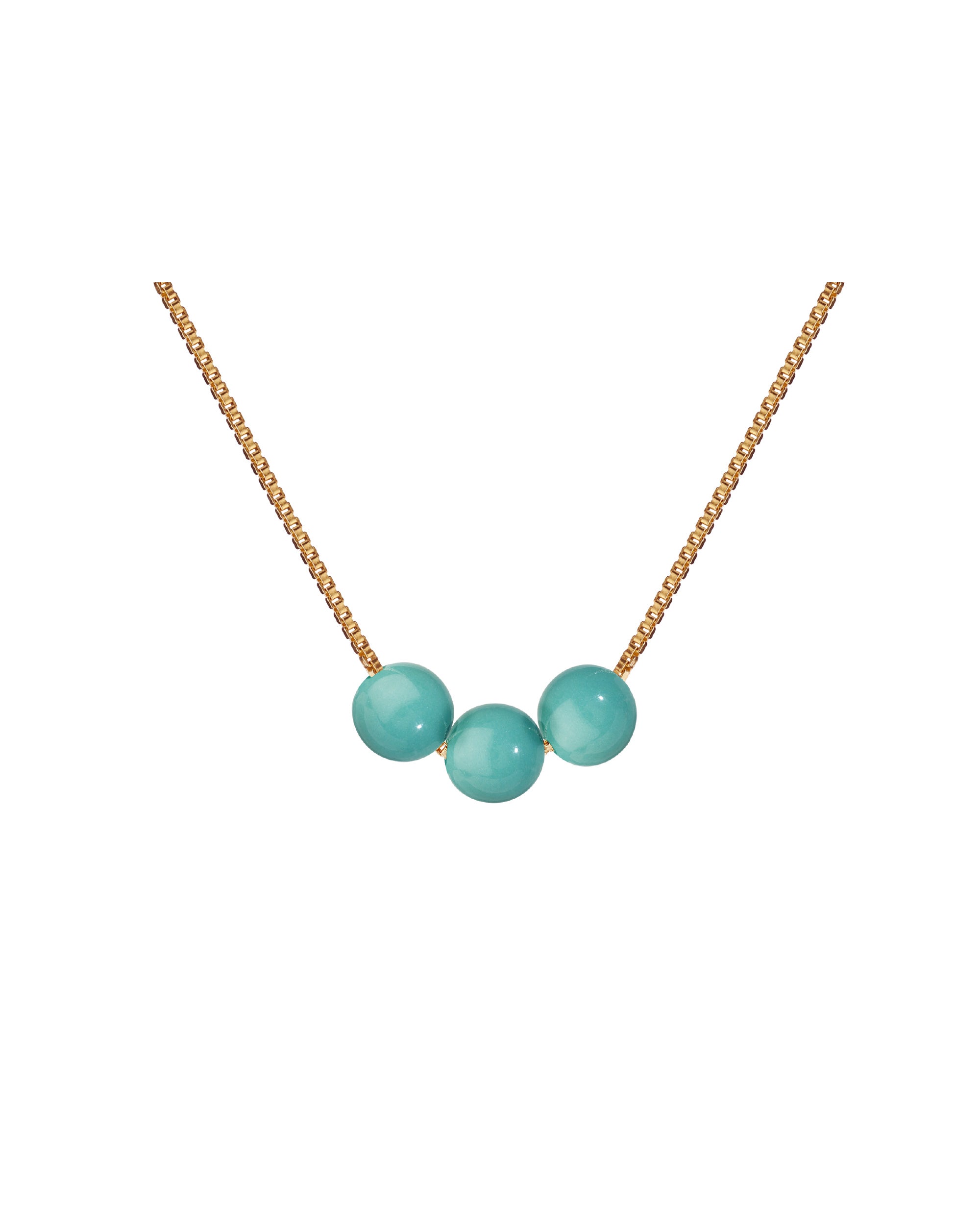 GLOW trio halskæde · AQUA