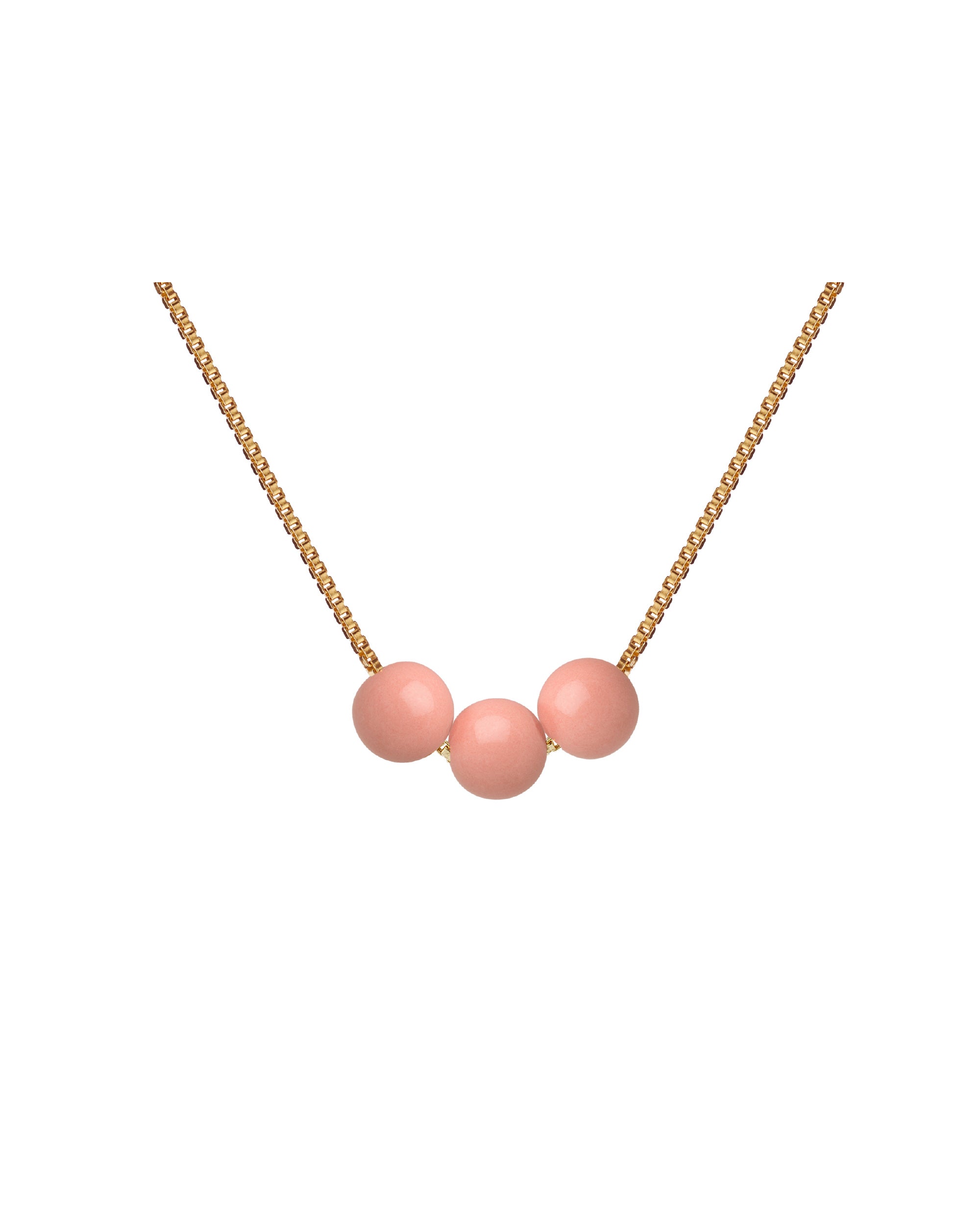 GLOW trio halskæde · PEACH