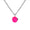 Stilren SIGN halskæde, vedhæng med neon pink emaljelak.