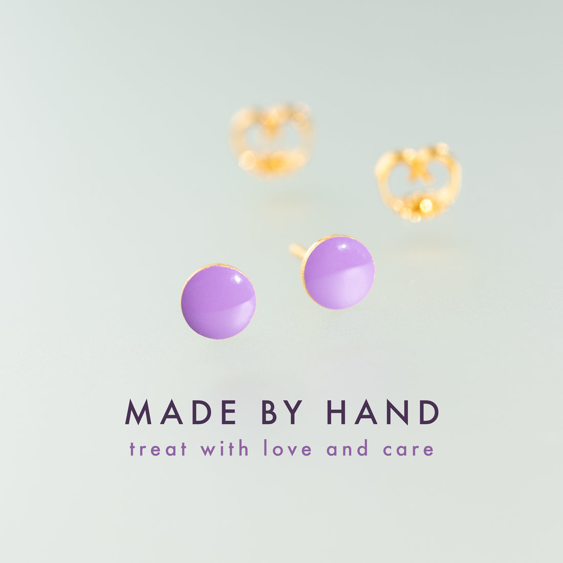 Made by hand · SPOT ørestikker - PURPLE - SCHERNING smykker