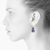 BLOOM øreringe · ROYAL BLUE/GOLD · SCHERNING smykker
