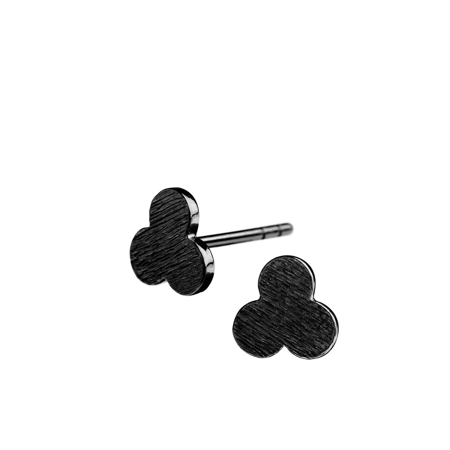 CLOVER · ruthenium · SCHERNING øreringe · Håndlavede Danske smykker