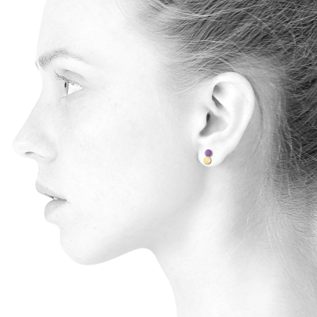 SPOT dotty ørestikker - PURPLE - SCHERNING smykker
