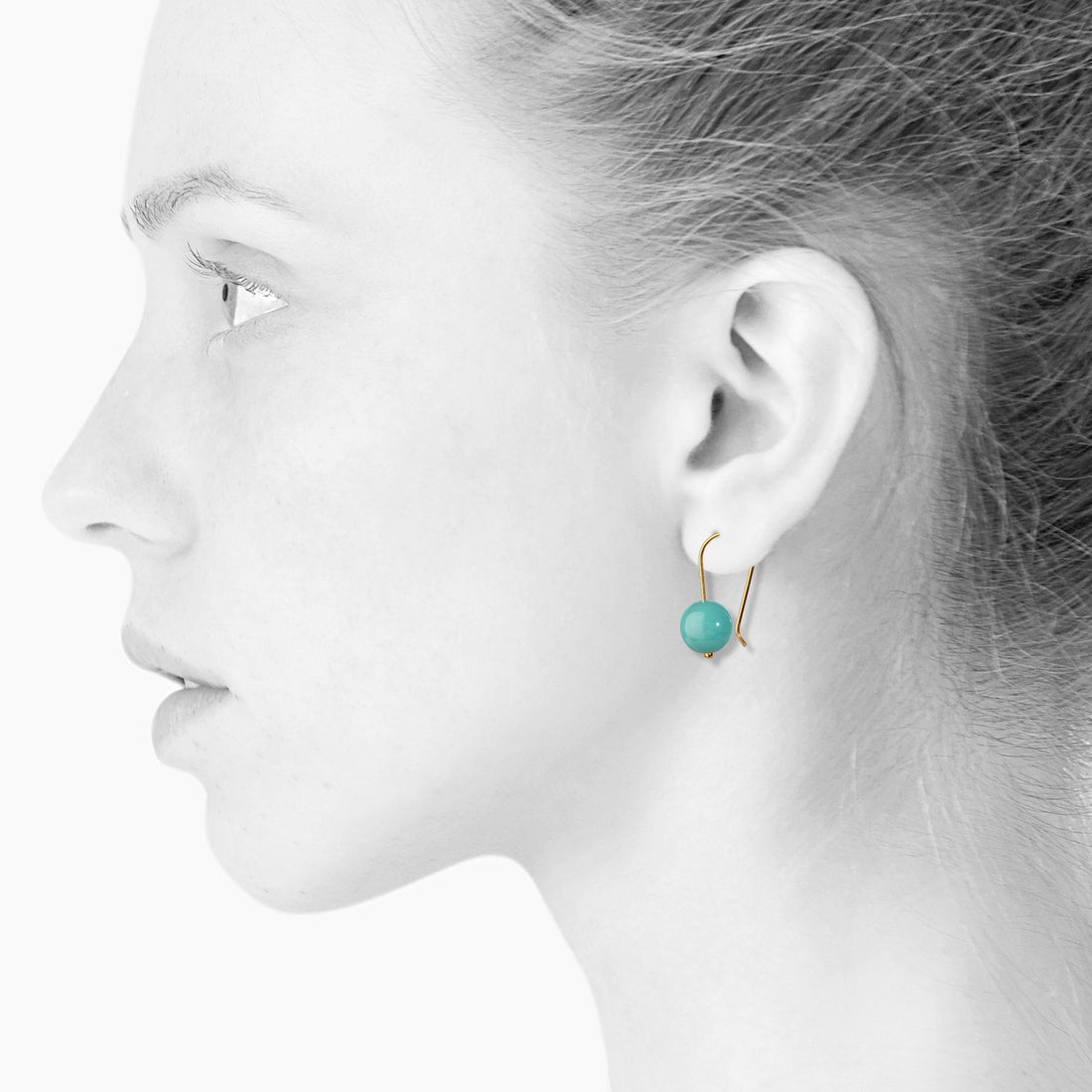 GLOW ørekroge - AQUAMARINE - SCHERNING smykker