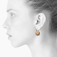 SPLASH øreringe - BORDEAUX/GOLD - SCHERNING smykker