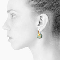 Smukke øreringe · SPLASH duo øreringe - AQUAMARINE/GOLD - SCHERNING smykker
