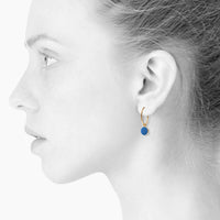 SPOT øreringe, stor - JEANS BLUE - SCHERNING smykker
