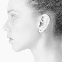 SPOT øreringe, drop - LIGHT PINK - SCHERNING smykker