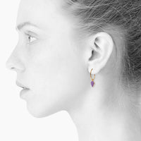Fine håndlavede emaljeøreringe · SPOT øreringe, drop - PURPLE - SCHERNING smykker