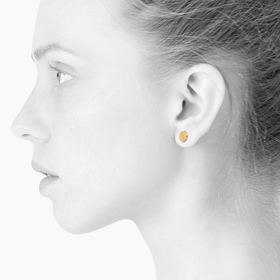 SPOT stor · GOLD · SCHERNING øreringe · Håndlavede Danske smykker