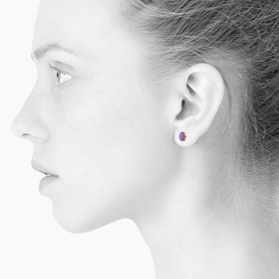smukke ørestikker · SPOT ørestikker - PURPLE - SCHERNING smykker