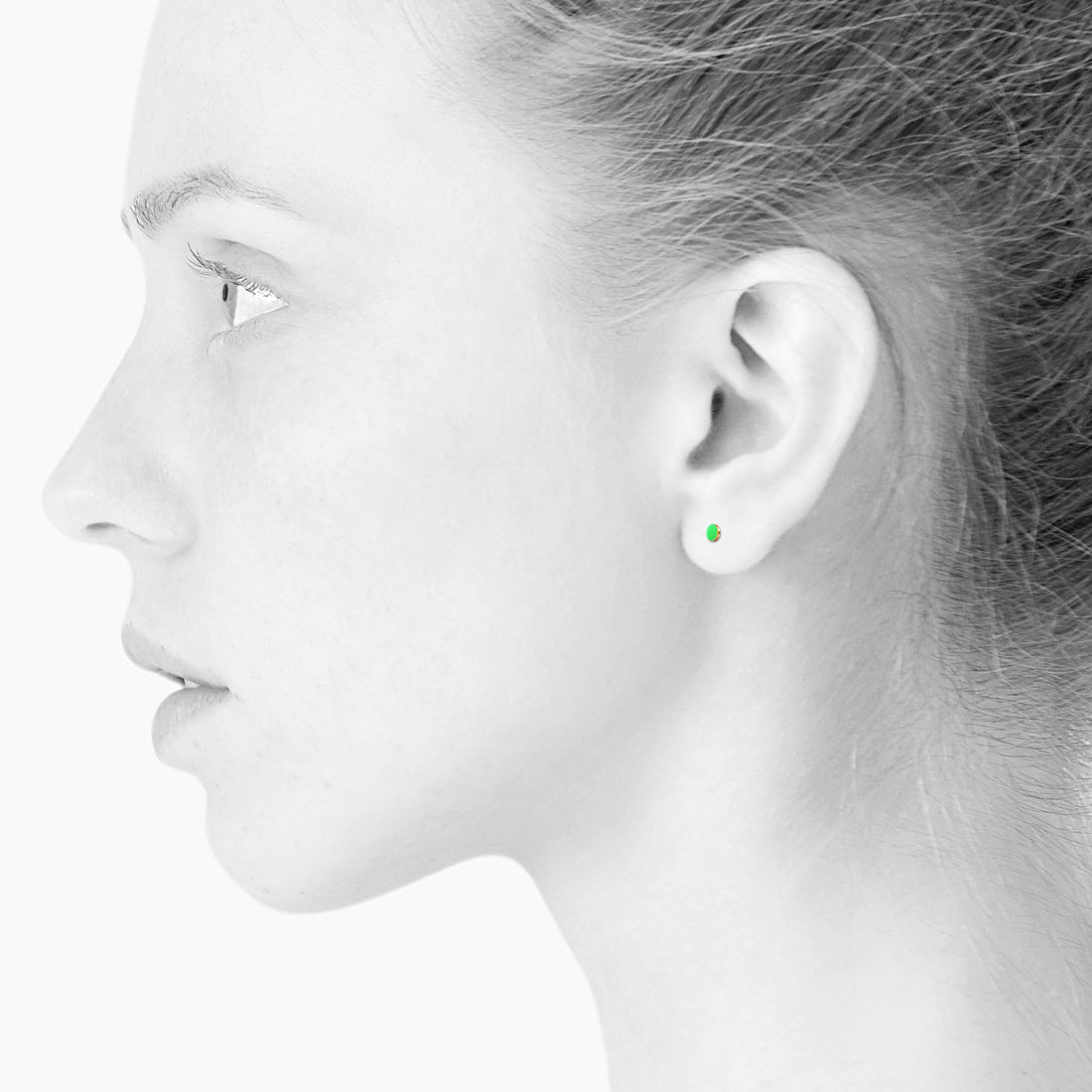 SPOT nano ørestikker - NEON GREEN -  SCHERNING smykker