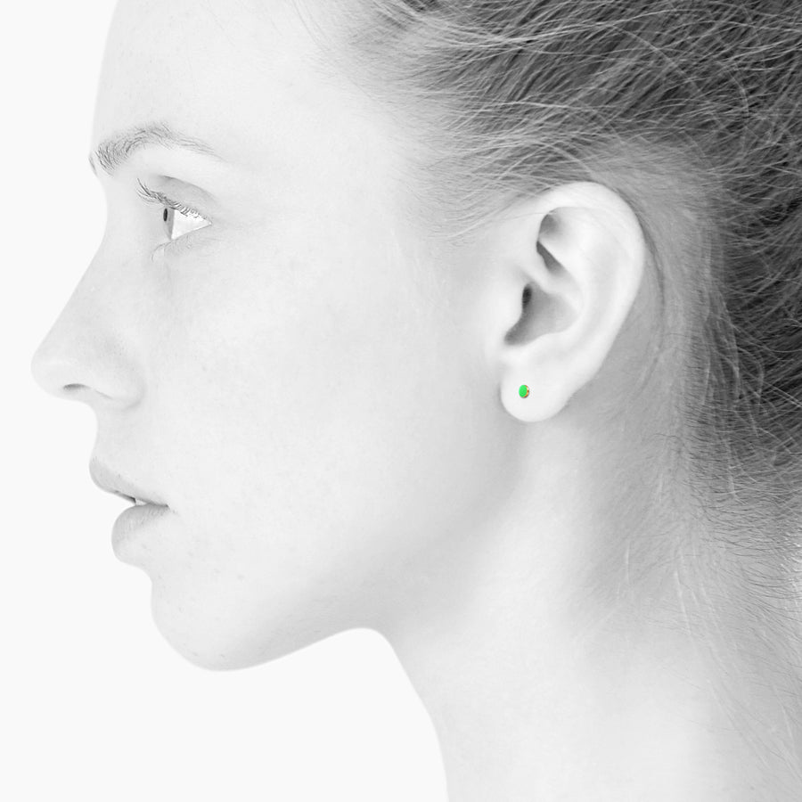 SPOT nano ørestikker - NEON GREEN -  SCHERNING smykker